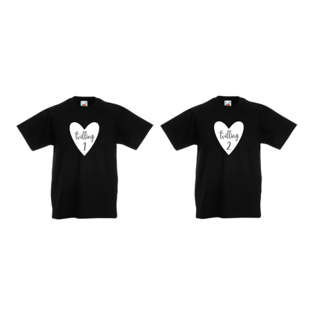 Barn T-Shirt 2-pack - tvilling 1 & tvilling 2
