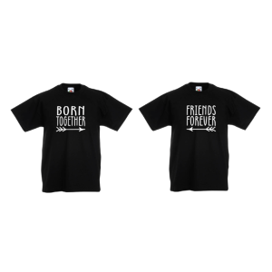 Barn T-Shirt 2-pack -  BORN TOGETHER & FRIENDS FOREVER