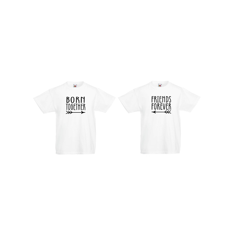 Barn T-Shirt 2-pack -  BORN TOGETHER & FRIENDS FOREVER