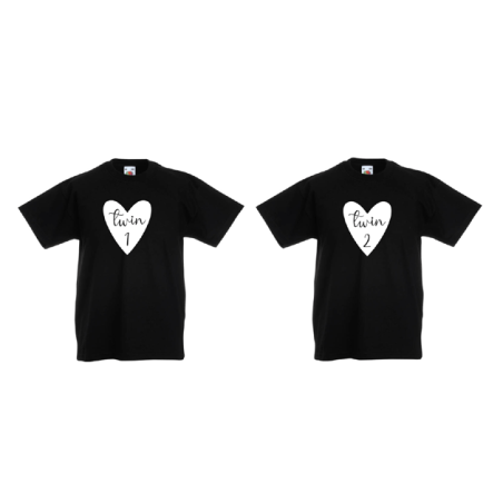 Barn T-Shirt 2-pack - twin 1 & twin 2