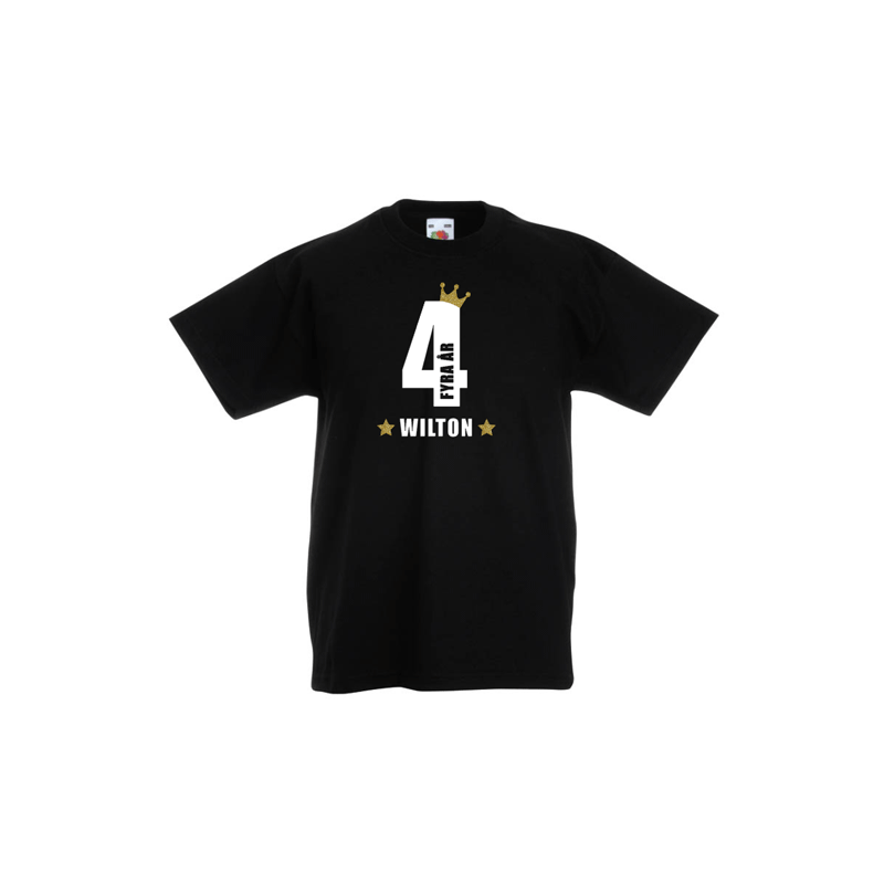 Födelsedags T-Shirt med namn - Siffra