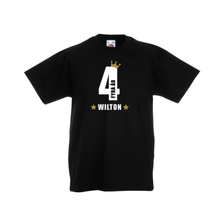 Födelsedags T-Shirt med namn - Siffra