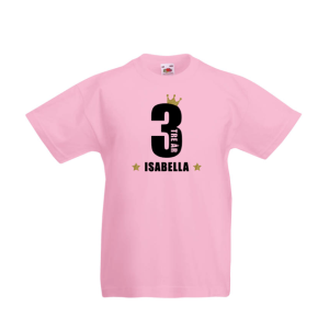 Födelsedags T-Shirt med namn - Siffra