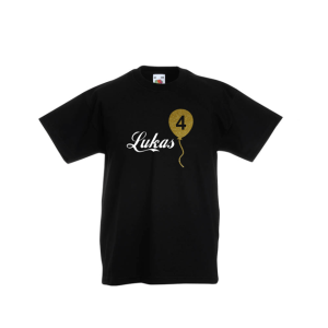 Födelsedags T-Shirt med namn - Ballong