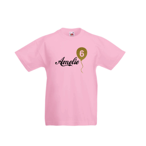 Födelsedags T-Shirt med namn - Ballong