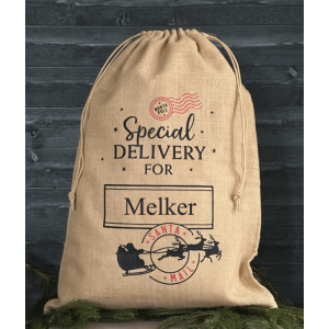 Julklappssäck med namn - Special DELIVERY FOR
