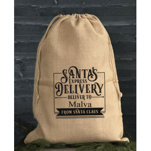 Julklappssäck med namn - SANTA'S EXPRESS