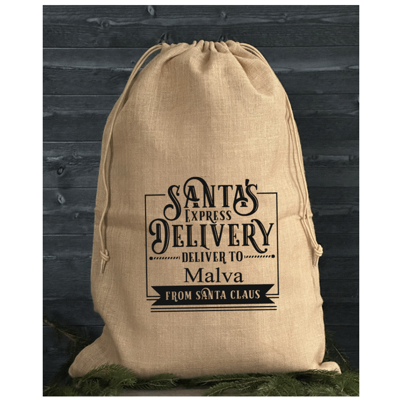Julklappssäck med namn - SANTA'S EXPRESS