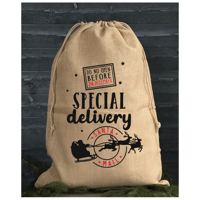 Julklappssäck - SPECIAL delivery DO NOT OPEN