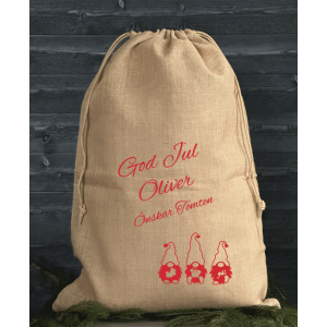Julklappssäck med namn - God Jul Önskar Tomten