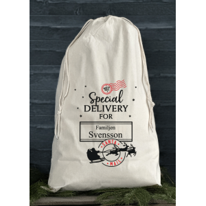 Julklappssäck med namn - Special DELIVERY FOR