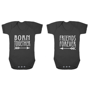 Babybody 2-pack - BORN TOGETHER & FRIENDS FOREVER
